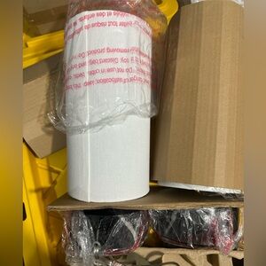 2pcs White lamp with marble heavy base